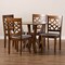 Baxton Studio Alisa Grey Upholstered and Walnut Wood 5-Piece Dining Set 172-9875-10899 - alternate 8